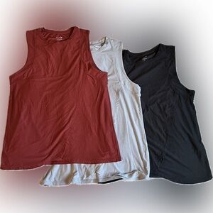 Nursing tank tops, set of three - Red, Gray, and Black